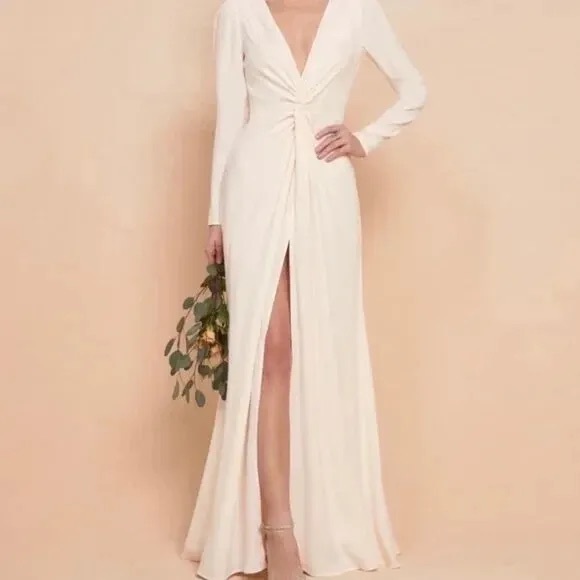 Reformation Gatsby ivory maxi dress size 8 - Picture 4 of 9